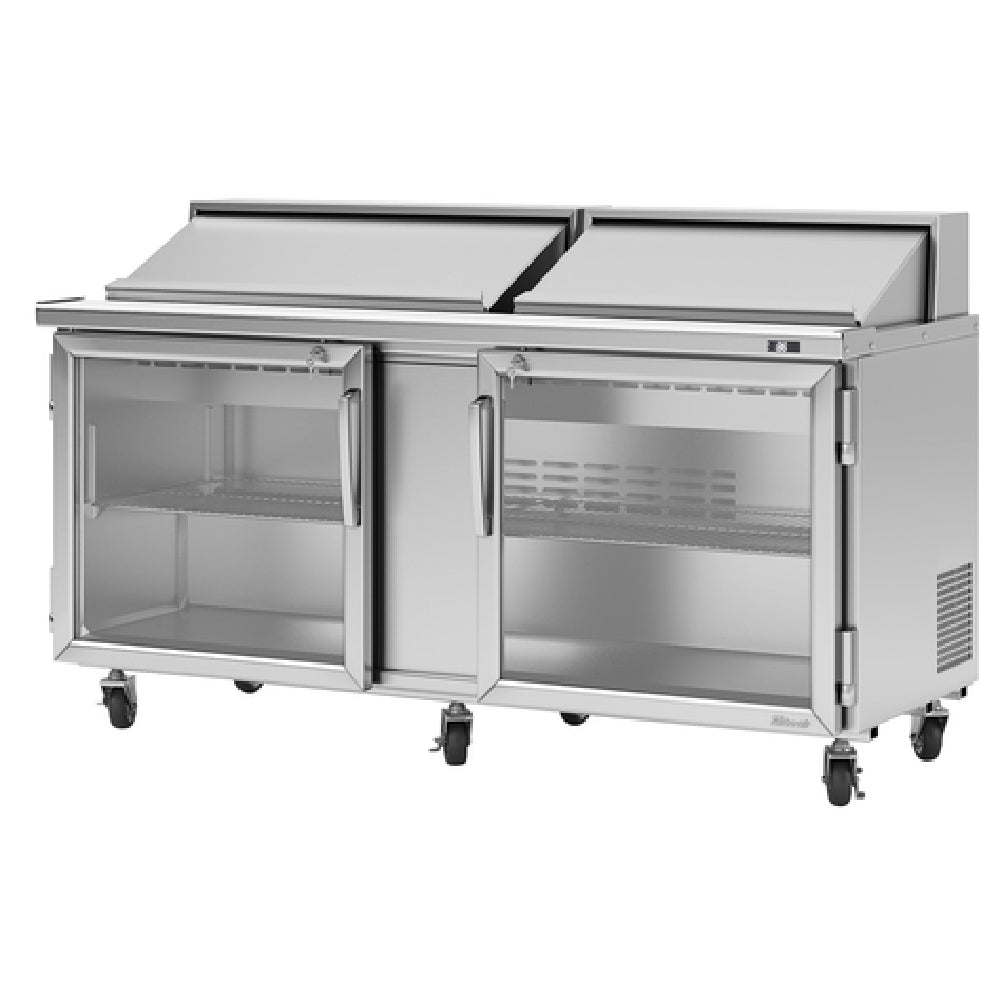 Turbo Air PST-72-G-N PRO Series Sandwich/Salad Unit Two-section Rear Mount Self-contained Compressor
