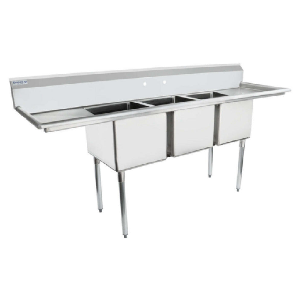 Empura ESD31620LR18 - Sink, 88"W X 25.5"D X 44.25"H, (3) Compartment