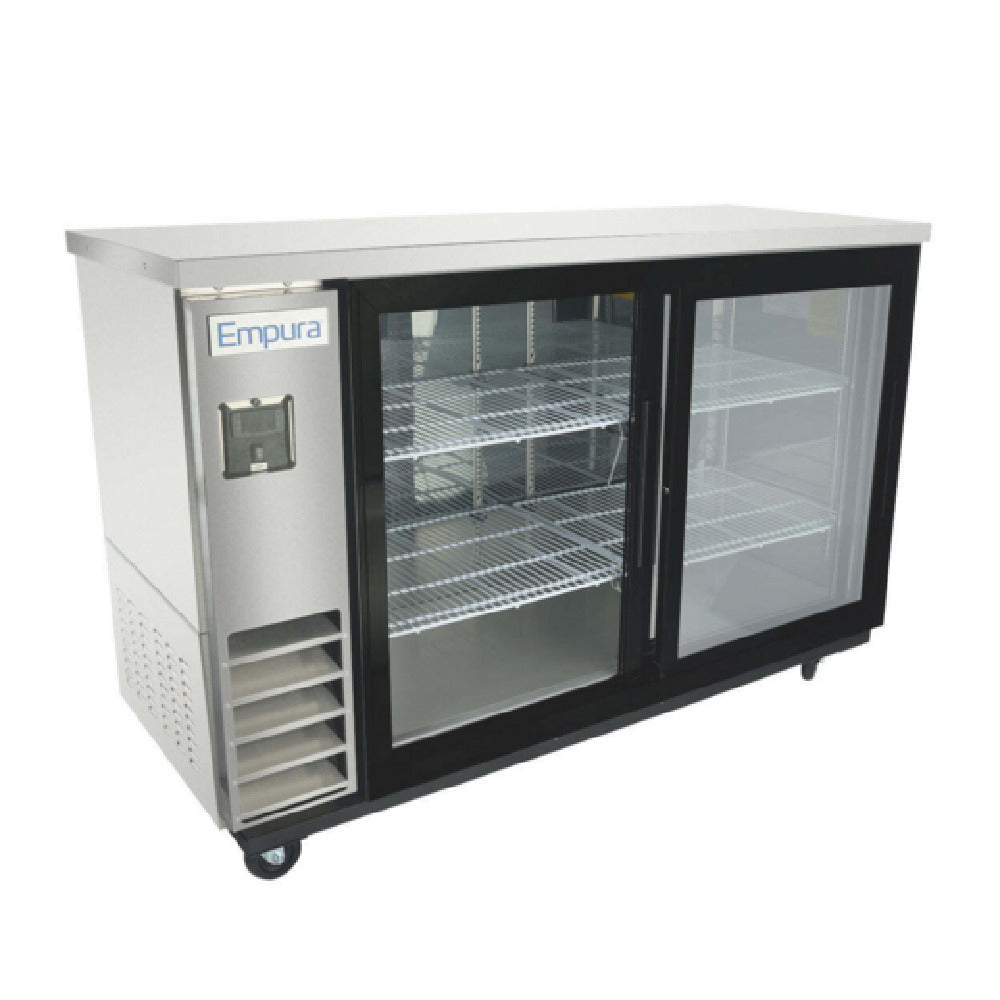 Empura E-KBB60-2G-24SD-S - Back Bar Cooler, 61.1"W X 24.4"D X 41.7"H, 16.6 Cu. Ft. Capacity