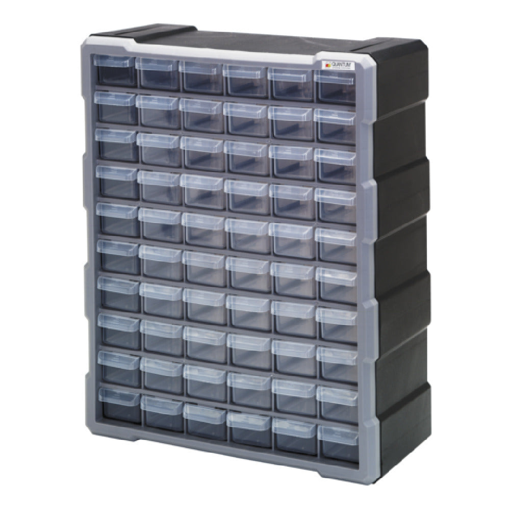Quantum PDC-60BK Plastic Drawer Cabinet 6-1/4"L X 15"W X 18-3/4"H Includes (60) 5-1/2"L X 2"W X 1-1/4"W