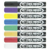 Hubert 15573 - Wet-Erase Marker Set, 8-piece, Medium Point