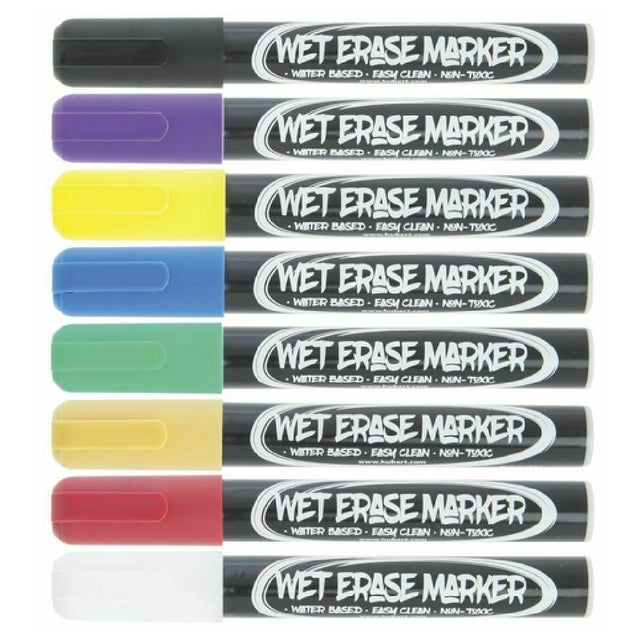 Hubert 15573 - Wet-Erase Marker Set, 8-piece, Medium Point