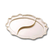 Bon Chef 2029DCABERNET Queen Anne Divided Platter 16-3/4" X 22" Aluminum With Ceramic-look Coating