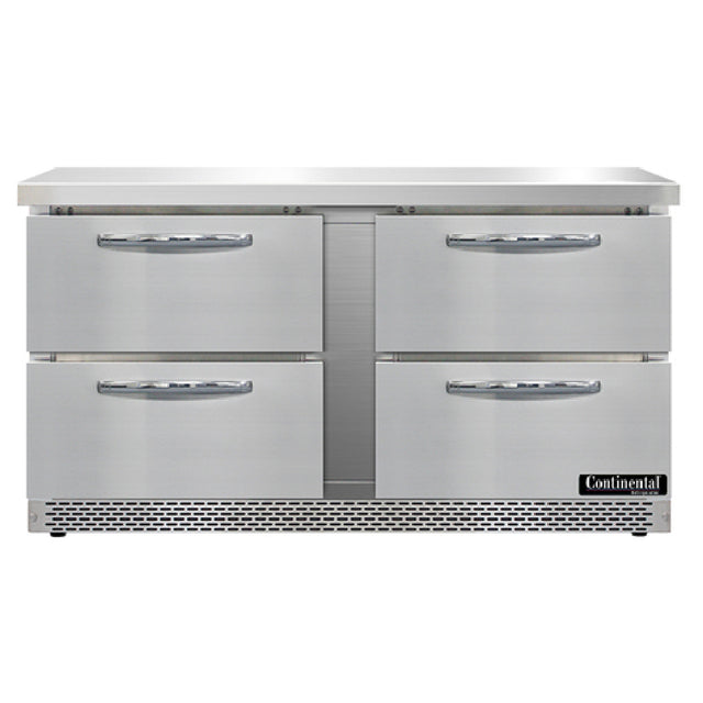 Continental Refrigerator SW60N-FB-D Work Top Refrigerator Front Breather 60"W