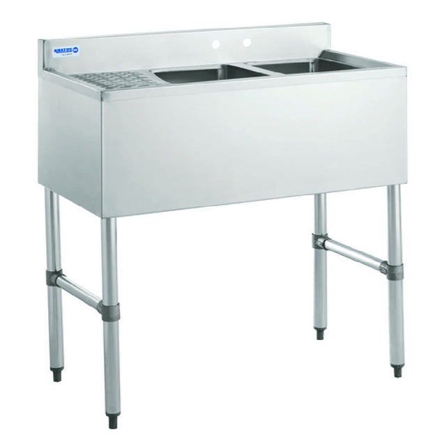 Hubert 29N-030 - Kratos® Underbar Compartment Sink, 2 Bowls, 36"W X 18.75"D X 33"H