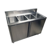 BK Resources CSTR5-4-1014H Sink Cabinet (4) Compartment Overall Dimensions 48"W X 24"D X 39-3/4"H