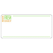 Hubert 54699 - Laser Labels, "Made Fresh Daily" Heading, 3-1/2" X 1-5/8"H
