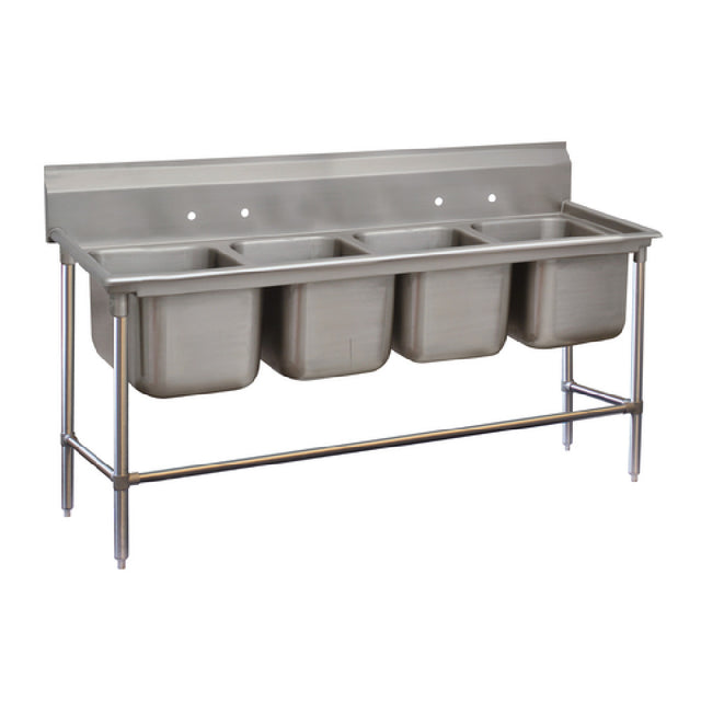 Advance Tabco 94-84-80 Regaline Sink 4-compartment 28" Front-to-back X 20" Wide Sink Compartments