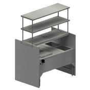 BK Resources CKTST-3554OS Underbar Ice Bin/Cocktail Station With Overshelves Pass-thru Unit