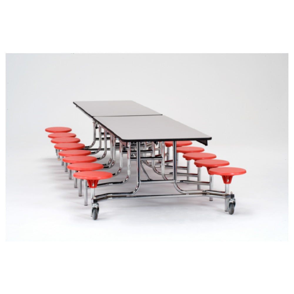 National Public Seating MTS1216 NPS® Mobile Cafeteria Table 16 Stools