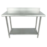 Empura SWT4B2448 - Work Table, 48"W X 24"D X 35"H, Super Duty 4" Backsplash