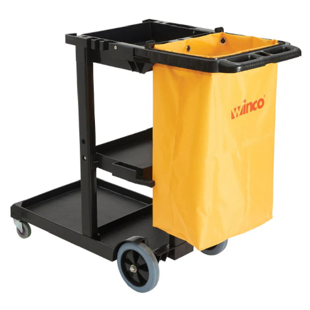 AllPoints 68748 Janitoral Cart Black 45" X 18 1/4" X 38 1/4"