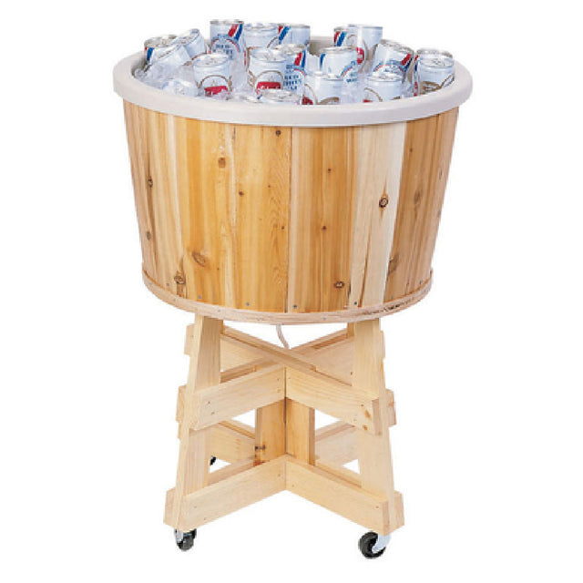 Hubert 62361 - Ice Beverage Display Stand, 1/2-barrel, 24" Dia. X 34"H
