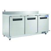 Hubert 69K-093 - Kratos® Worktop Refrigerator, 3 Door, 717/8" W X 30" D X 39" H