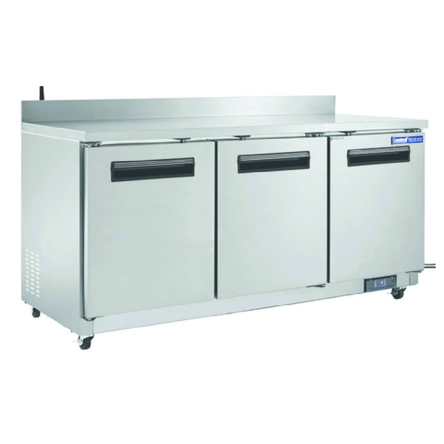 Hubert 69K-093 - Kratos® Worktop Refrigerator, 3 Door, 717/8" W X 30" D X 39" H