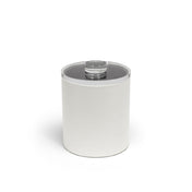 FOH RIB064WHL21 2qt Round London Ice Bucket White With Acrylic Lid Includes One RIB014WHL21-BTM 2qt Round London Ice Bucket Base White