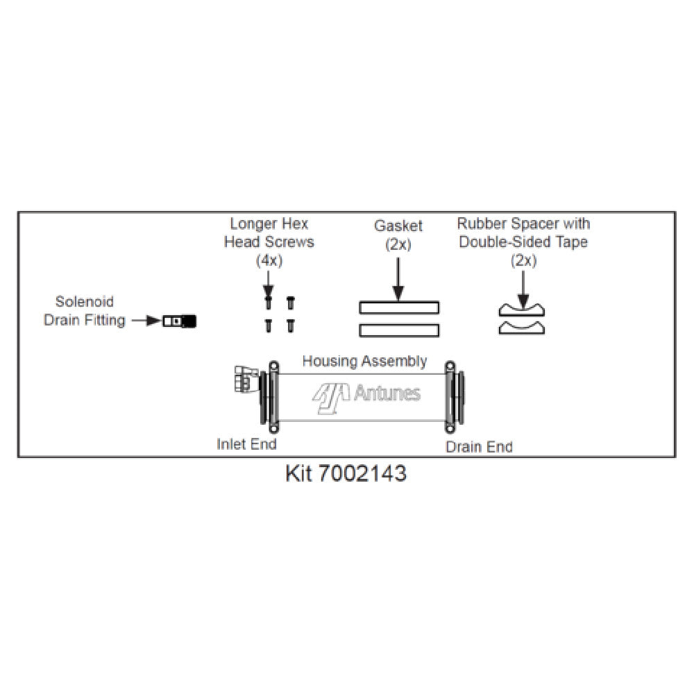 Antunes VZN ULTRAFILTER HOUSING KIT 7002143 The VZN Ultrafilter Housing Retrofit Kit Is Designed For VZN-411V.