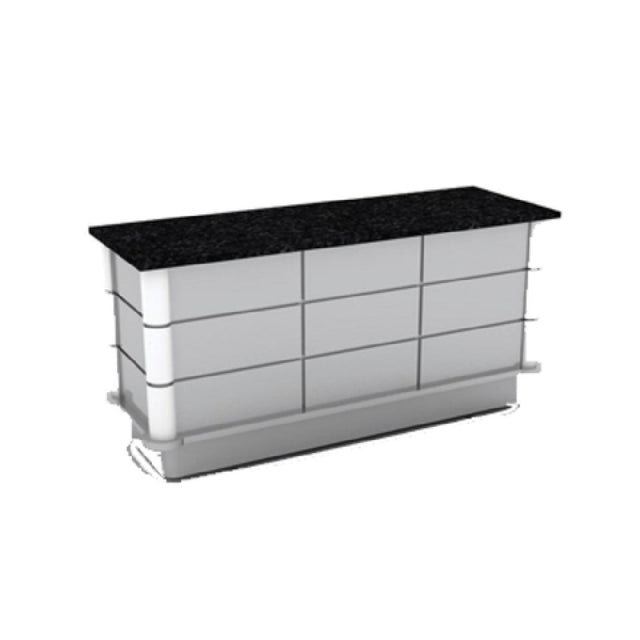Bon Chef 50161 Contemporary Buffet 69" L X 30" W X 34" H With Rounded Corners And Recessed Pattern Design