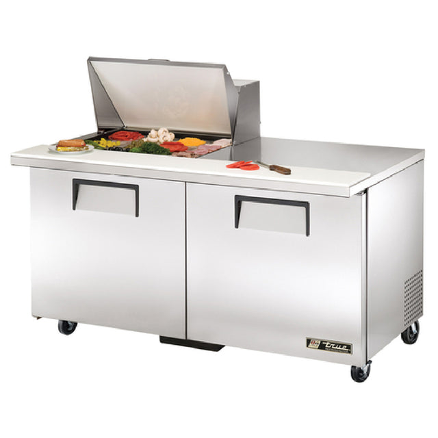 True Refrigeration TSSU-60-12M-B-HC Mega Top Sandwich/Salad Unit (12) 1/6 Size (4"D) Poly Pans