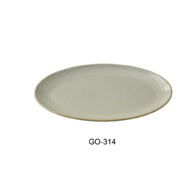 Yanco GO-314 Golden Coast Dinner Plate 9"W X 14-1/4"D X 1-1/8"H Porcelain