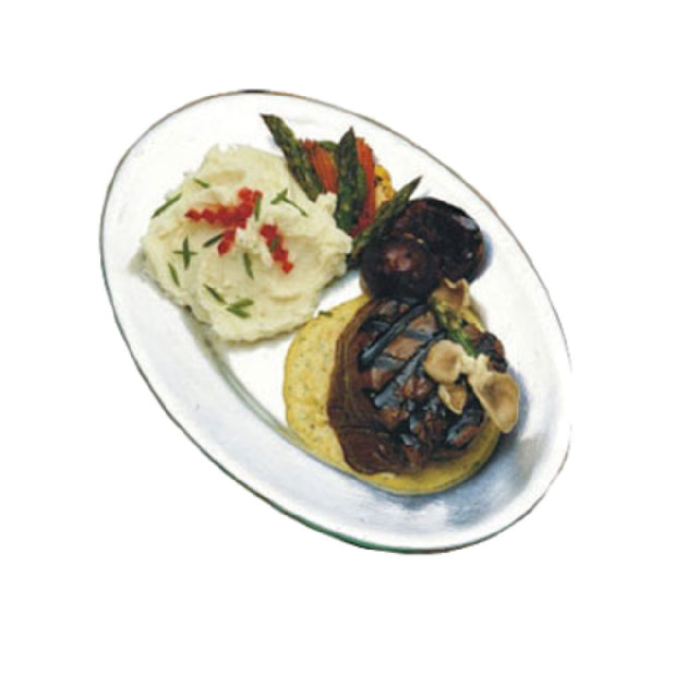 Bon Chef 2011CGRN Serving Platter 8" X 11-3/4" Aluminum With Ceramic-look Coating
