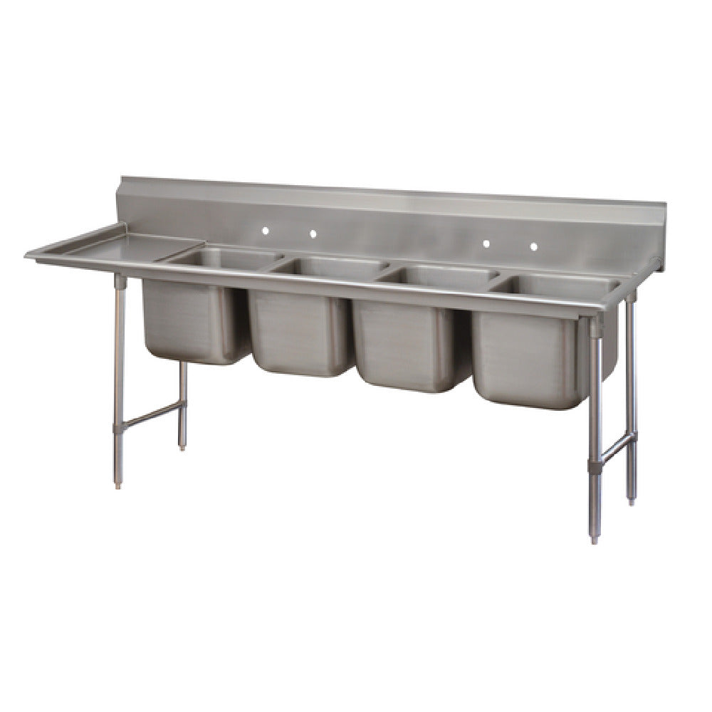 Advance Tabco 93-84-80-24L Regaline Sink 4-compartment With Left-hand Drainboard