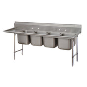 Advance Tabco 9-24-80-24L Regaline Sink 4-compartment With Left-hand Drainboard