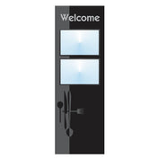 Hubert 86858 - Menu Board, 2-pocket, Floor Stand