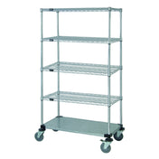 Quantum M2436CG46-5 Mobile Cart 36"W X 24"D X 69"H Includes: (4) Wire Shelves