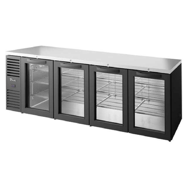 True Refrigeration TBR108-RISZ1-L-B-GGGG-1 Refrigerated Back Bar Cooler Four-section