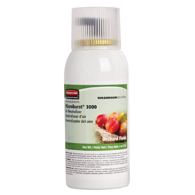 Rubbermaid FG4012561 TC Microburst® 3000 Aerosol Air Neutralizer Refill Orchard Fields (V.OC Compliant In All U.S. States Canada & Mexico) (sold In Case Quantities Only)