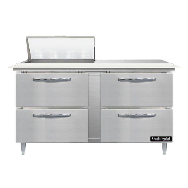 Continental Refrigerator D60N8C-D Designer Line Sandwich Unit 60"W Two-section