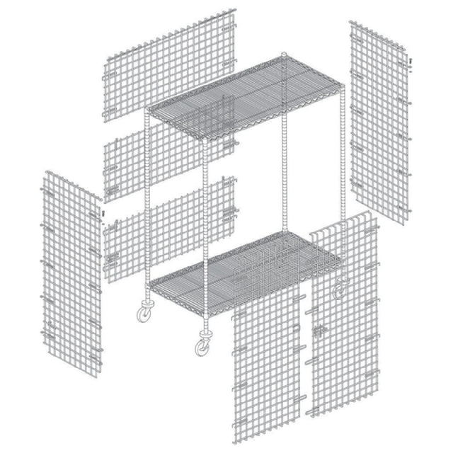 Hubert 54260 - Security Cart Kit, Wire, Mobile