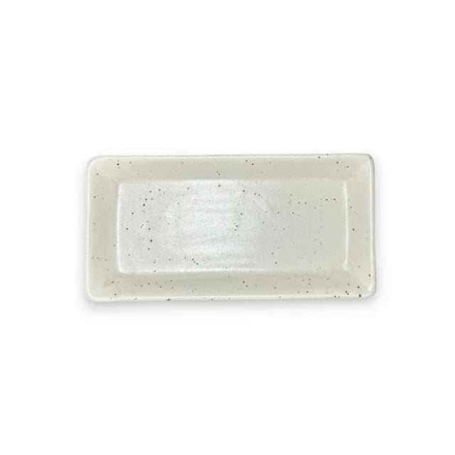 By The Earth Living SP055 Rectangular Platter 12" X 4.5" Speckled