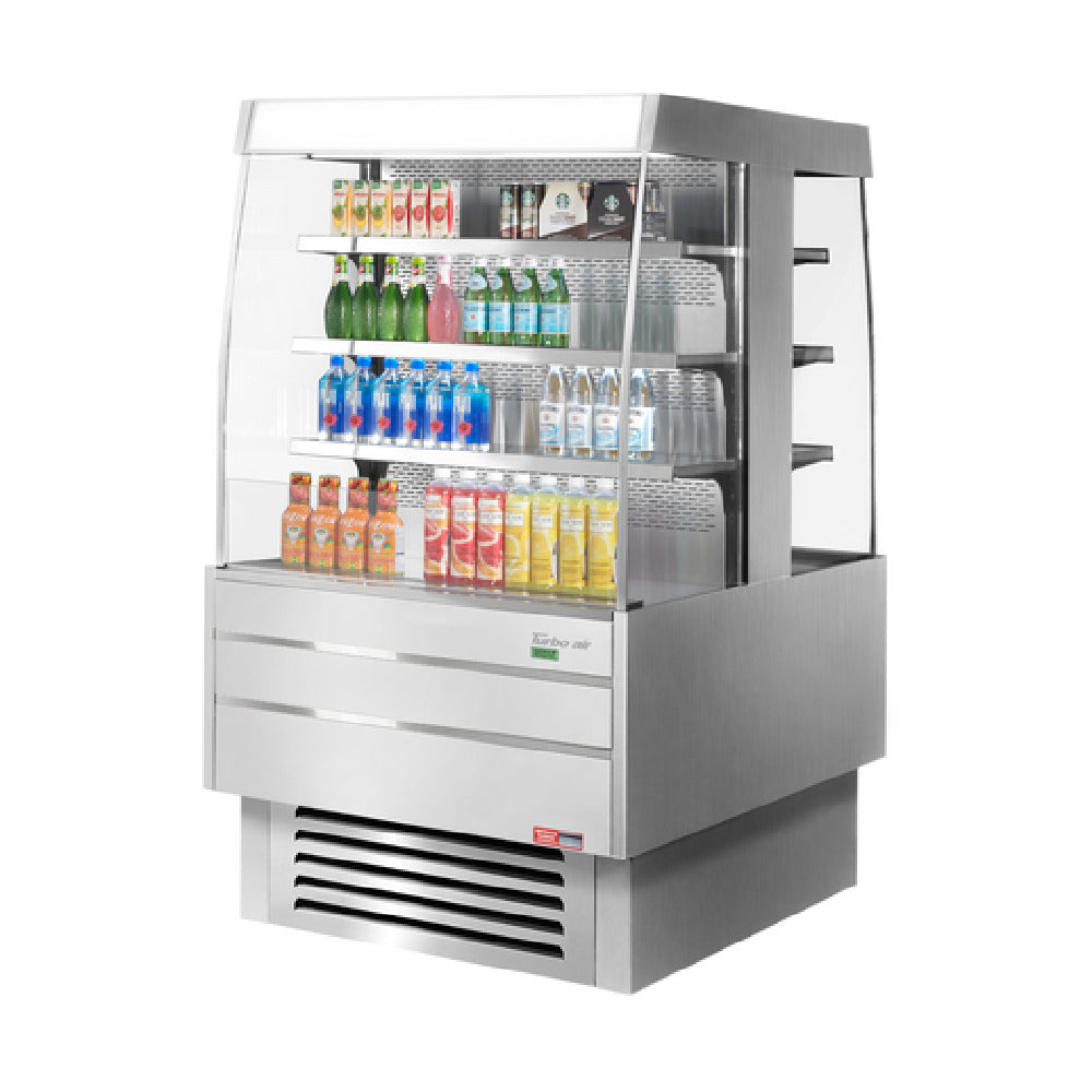 Turbo Air TIOM-36SS-N Island Display Self-Serve Refrigerated Merchandiser 14.4 Cu. Ft. Capacity