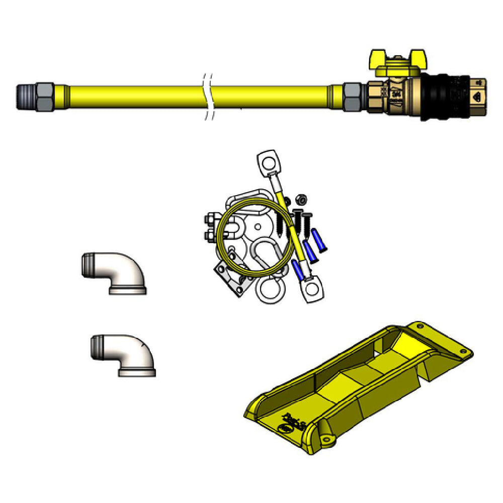 T&S Brass HG-4D-48G-K-PS Safe-T-Link Gas Connector Hose 3/4" Connection 48" Hose