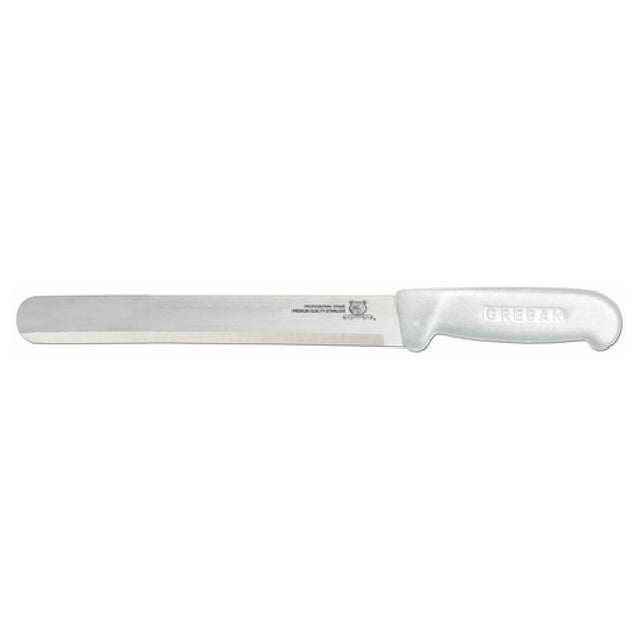 Omcan 12592 (12592) Slicing Knife 14" Straight Blade Polypropylene White Handle