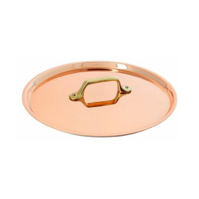 JB Prince RB345 16 Copper Lid Brass Handle 6.29"