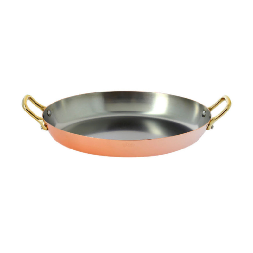 JB Prince RB344 36 Copper Oval Dish Brass Handles 14.1" Stainless Steel