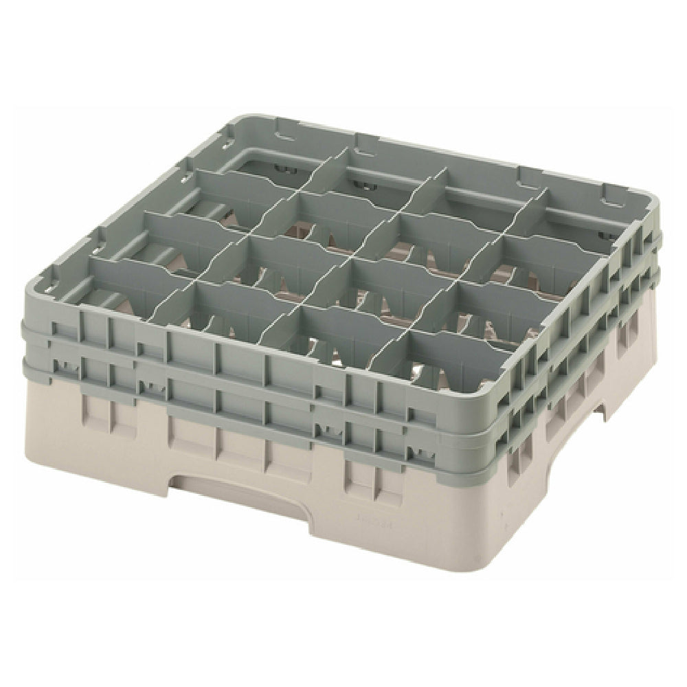 Cambro 16S534184 Camrack® Glass Rack With (2) Soft Gray Extenders Full Size