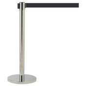 Aarco HC-10BK HC-10BK Form-A-Line™ System Retractable Belt Style Has A Chrome Finish