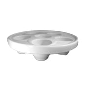 Steelite HL11660AWHA Escargot Plate 6 Hole 6-3/4" Dia. X 1-1/2"H