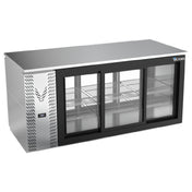 Victory VBB72HC-GS-PT-S - Pass-Thru Back Bar Refrigerator, Three-section, 72"W X 31-7/8”D X 34"H