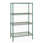 Quantum WR86-2442P Wire Shelving Starter Kit 42"W X 24"D X 86"H 600 800 Lb. Capacity
