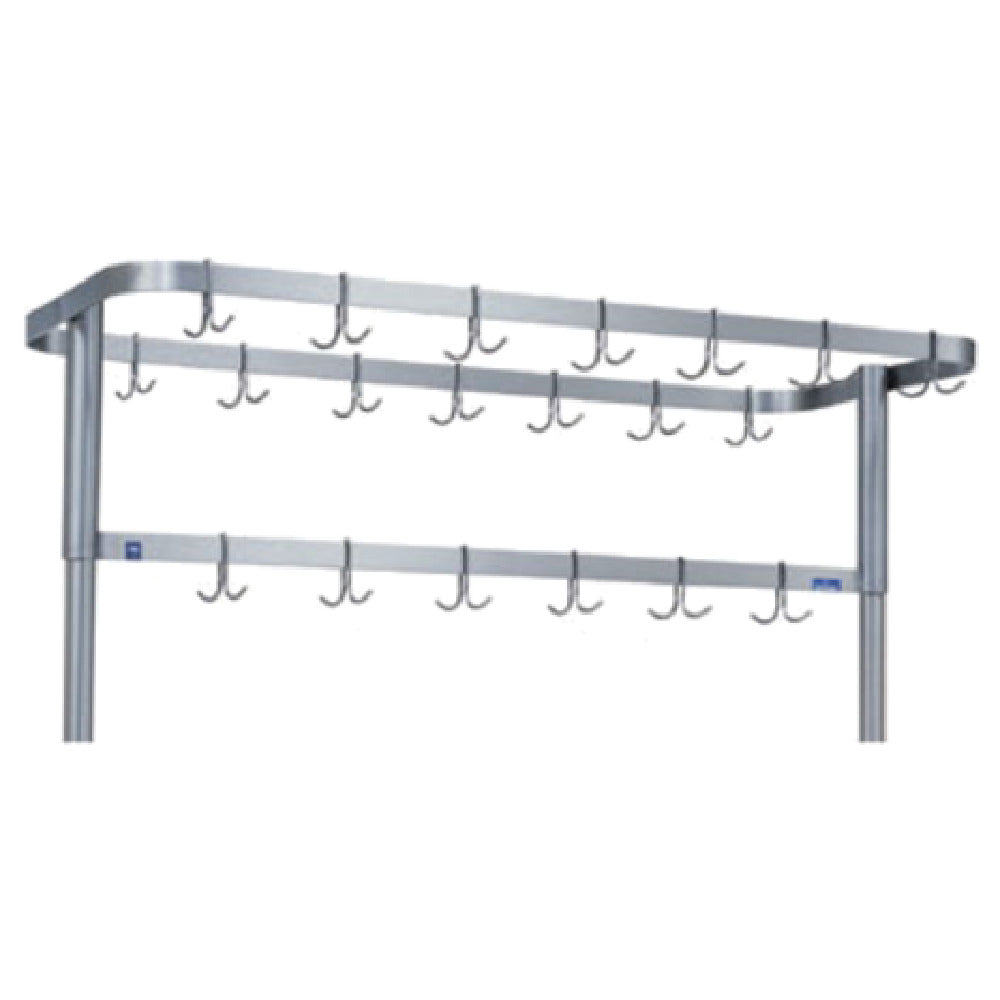 Duke 721-120-SS Pot Rack Table Mount Triple Bar Design With Tubular Table Supports