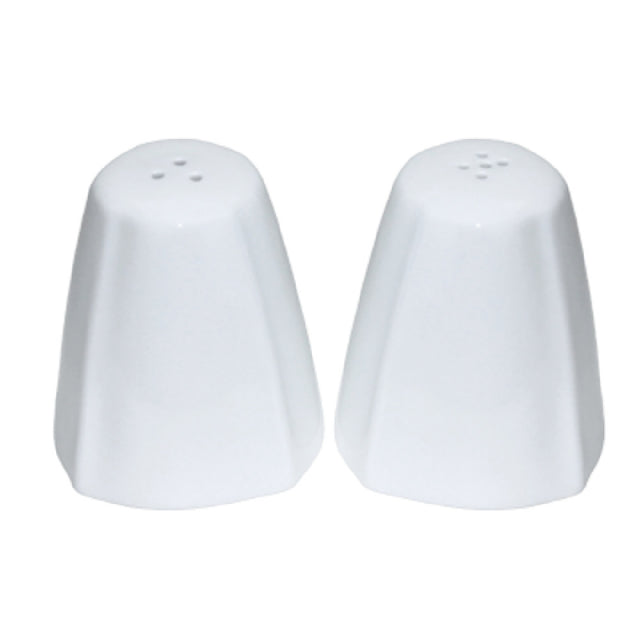 International Tableware RA-101 Salt & Pepper Set 2-1/4" Dia. X 2-1/2"H With Signature Shape Rim
