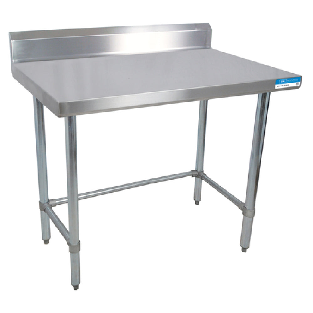 BK Resources QVTR5OB-6030 Work Table 60"W X 30"D X 39-3/4"H Overall Size 14/304 Stainless Steel Top With 5"H Backsplash