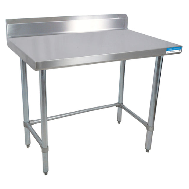 BK Resources QVTR5OB-6030 Work Table 60"W X 30"D X 39-3/4"H Overall Size 14/304 Stainless Steel Top With 5"H Backsplash