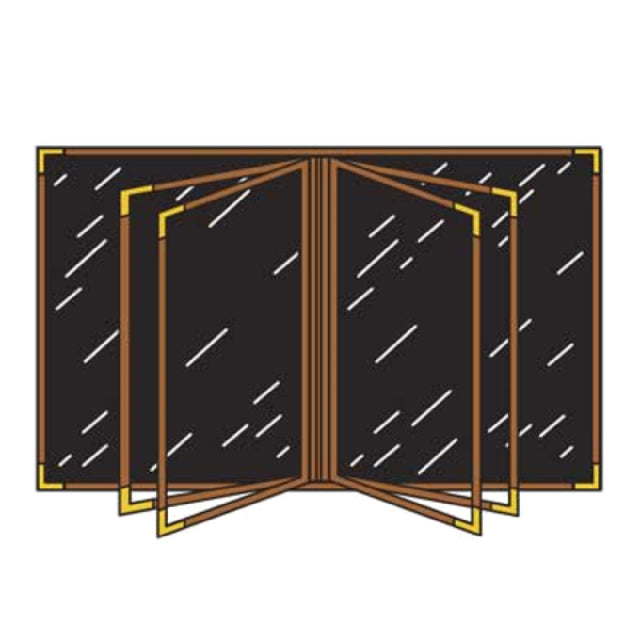 Menu Solutions RS170C Menu Cover Holds 8-1/2" X 11" Insert Six Panel Booklet