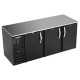 Beverage Air BB78HC-F-B - Refrigerated Food Rated Back Bar Storage Cabinet, Three-section